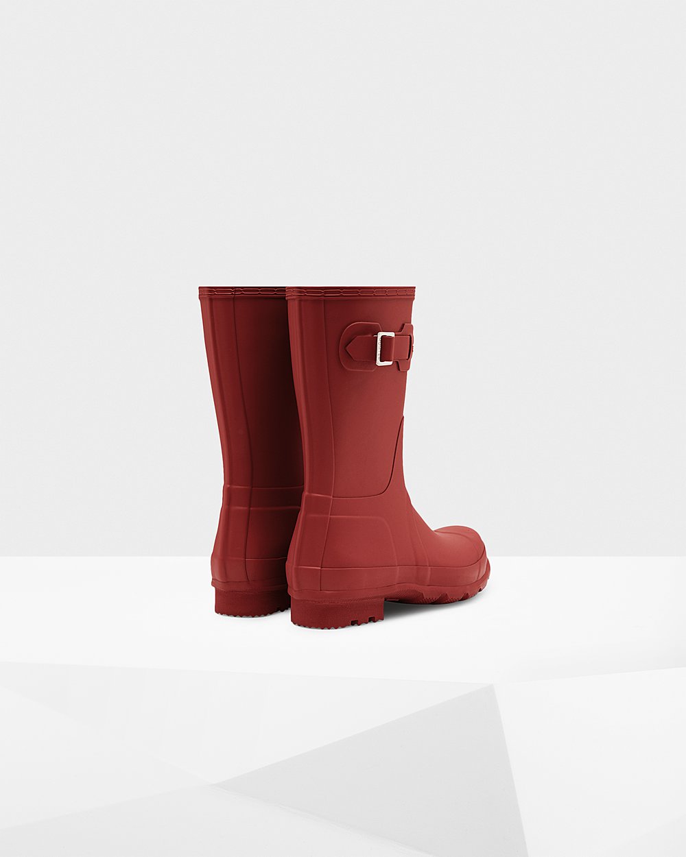 Botas de Lluvia Cortas Hunter Hombre - Original - Rojos - LAZBRST-70